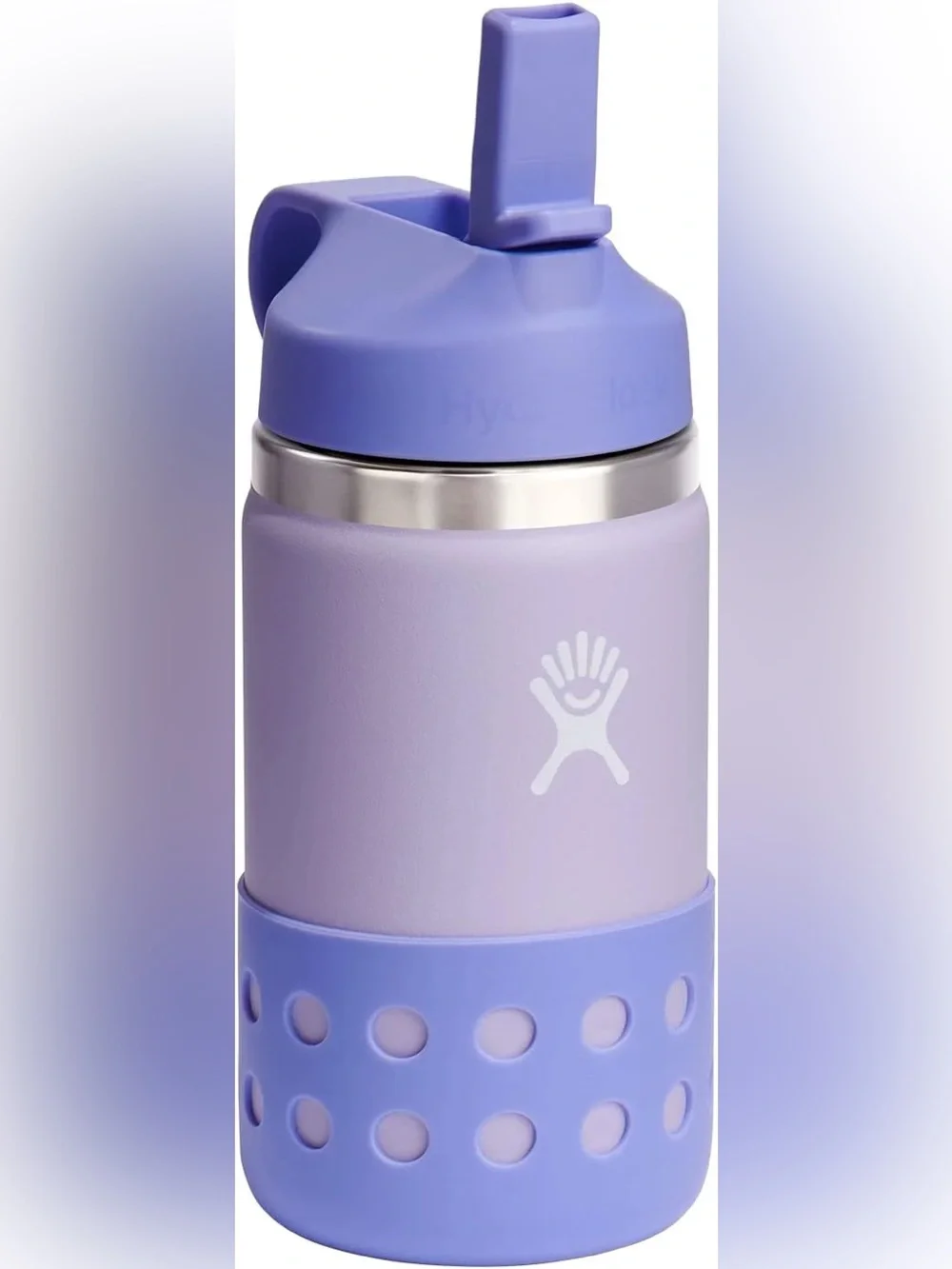 Hydro Flask 12 Oz Kids Wide Mouth Straw Cap And Boot Wisteria